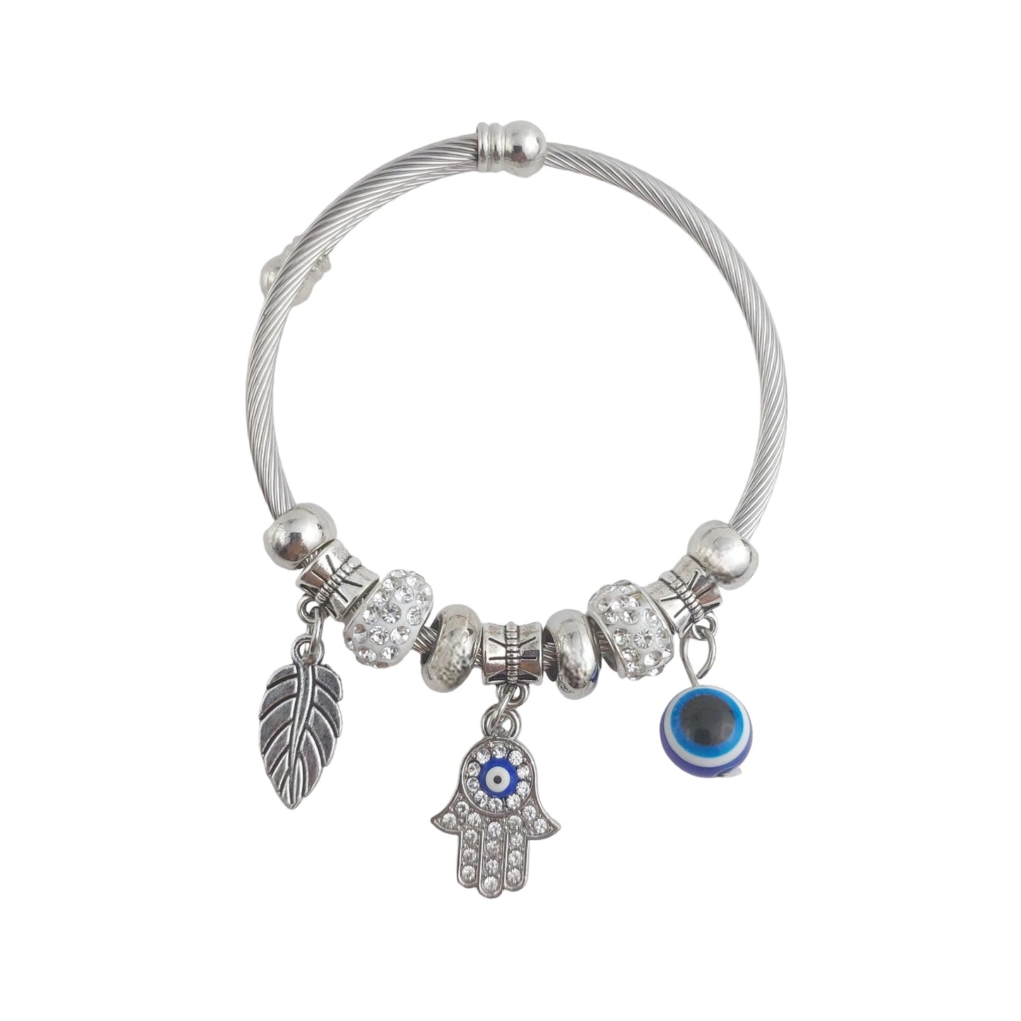 Evil Eye with Leaf Pandora Bracelet