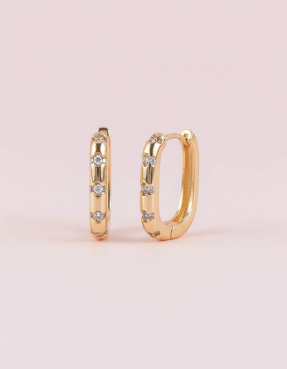 Curve Rec Hoop Earrings