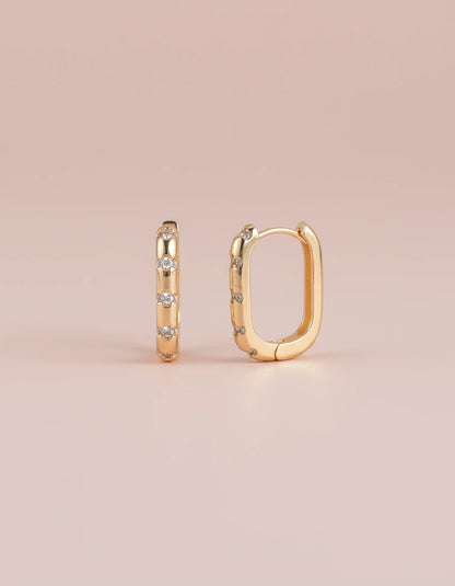 Curve Rec Hoop Earrings