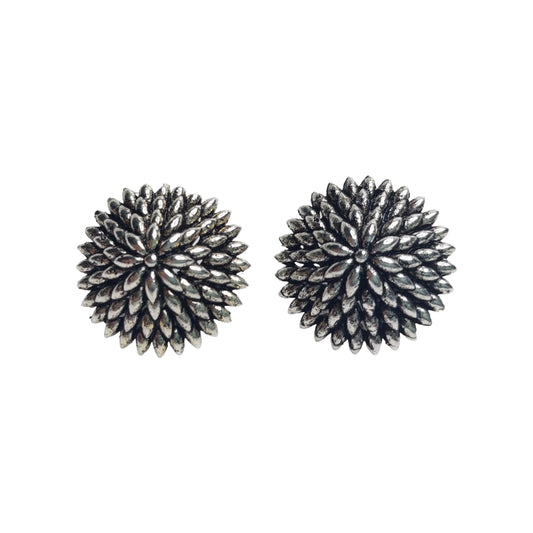 Oxidized Flora Earrings