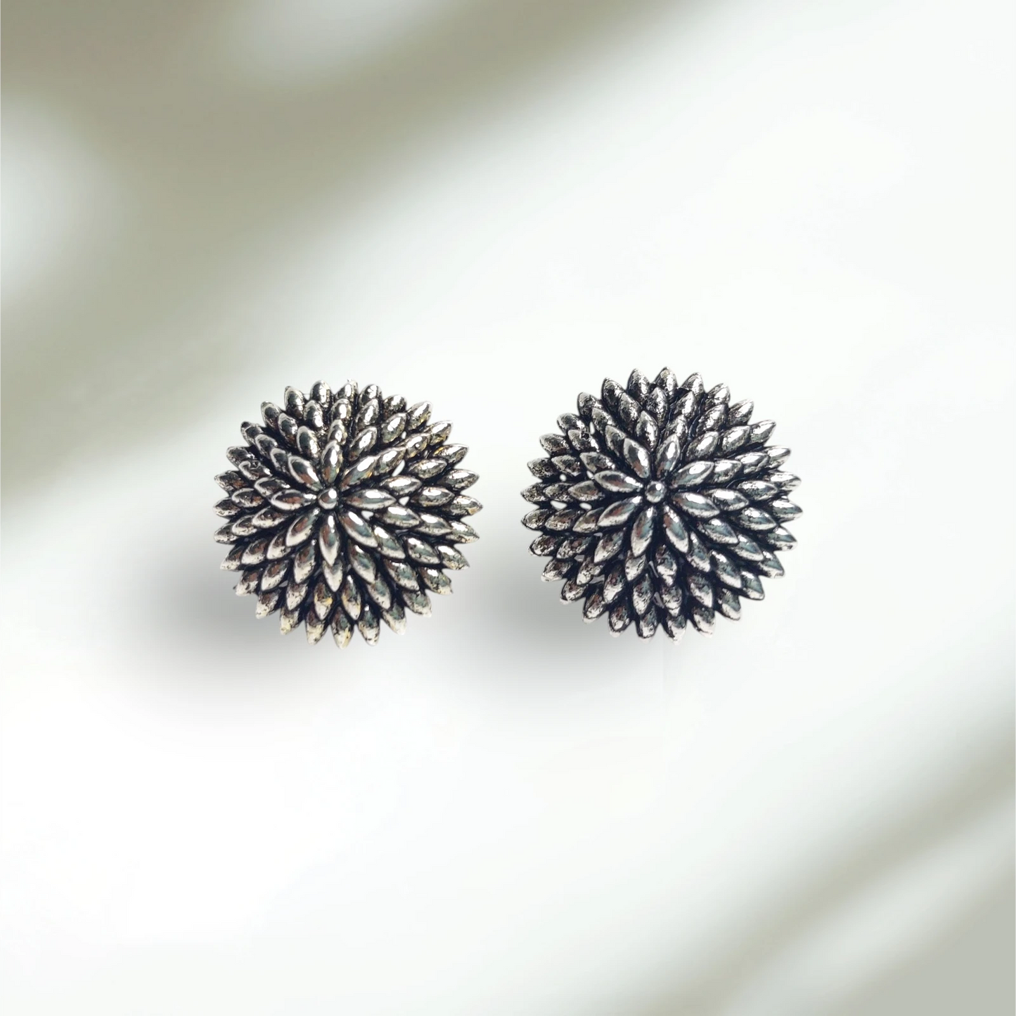 Oxidized Flora Earrings