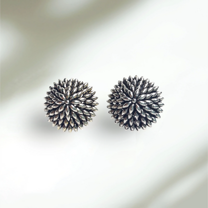 Oxidized Flora Earrings