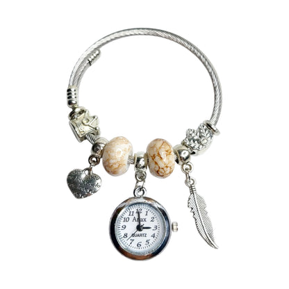 Heart Pandora Bracelet with Real Watch