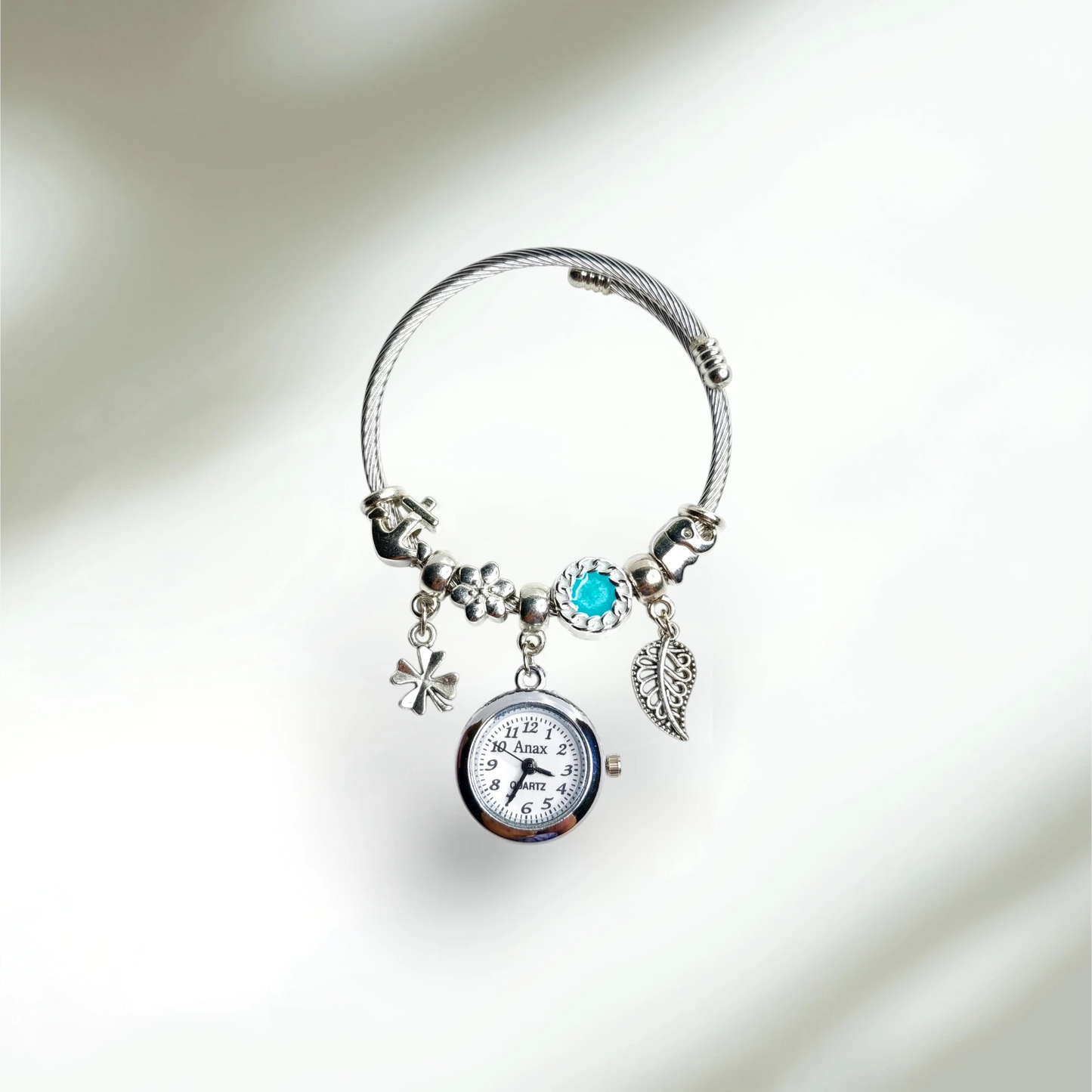Leaf Pandora Bracelet with Real Watch