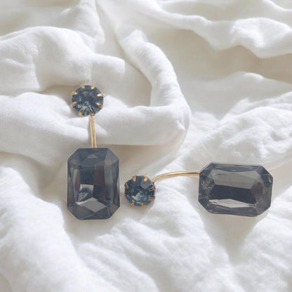 Two-in-One Purple Earrings