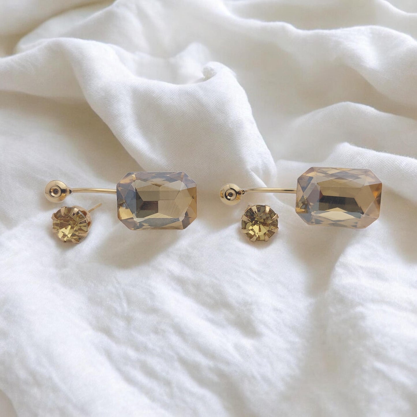 Two-in-One Purple Earrings