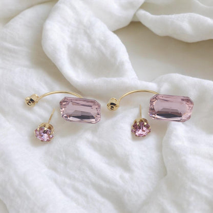 Two-in-One Purple Earrings