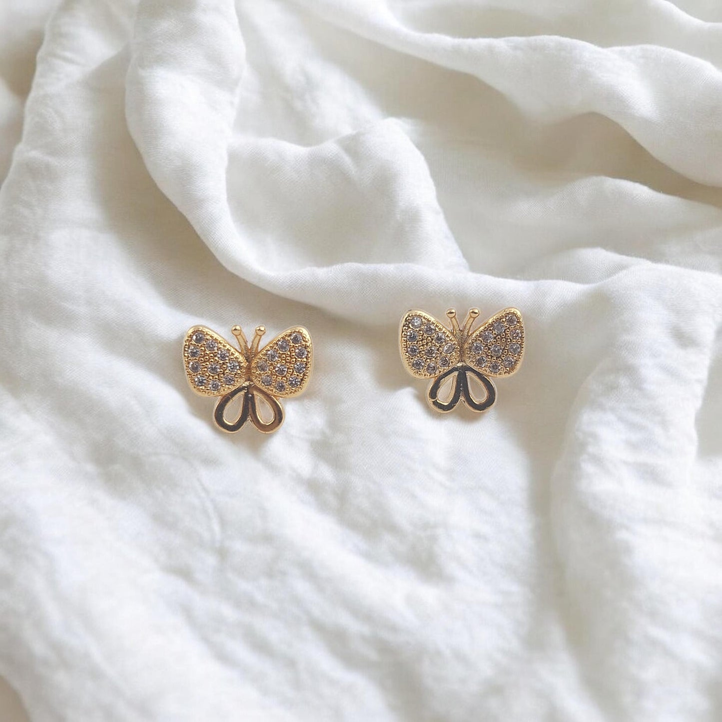 Gold Butterfly Earrings