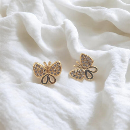 Gold Butterfly Earrings
