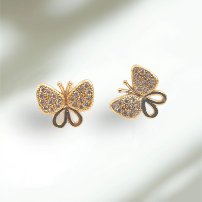 Gold Butterfly Earrings
