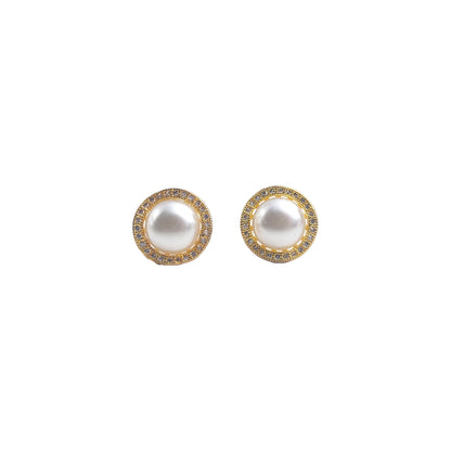 White Pearl Earrings