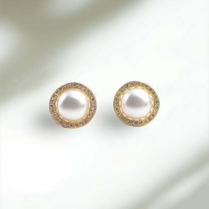 White Pearl Earrings