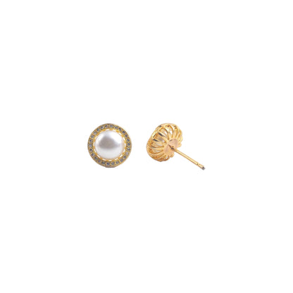 White Pearl Earrings