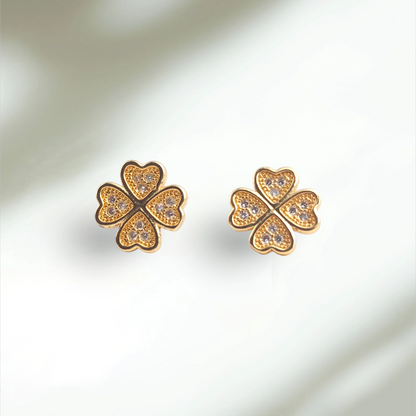 Gold Flower Earrings