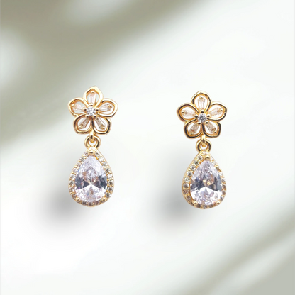Diamond Drop Shape Earrings