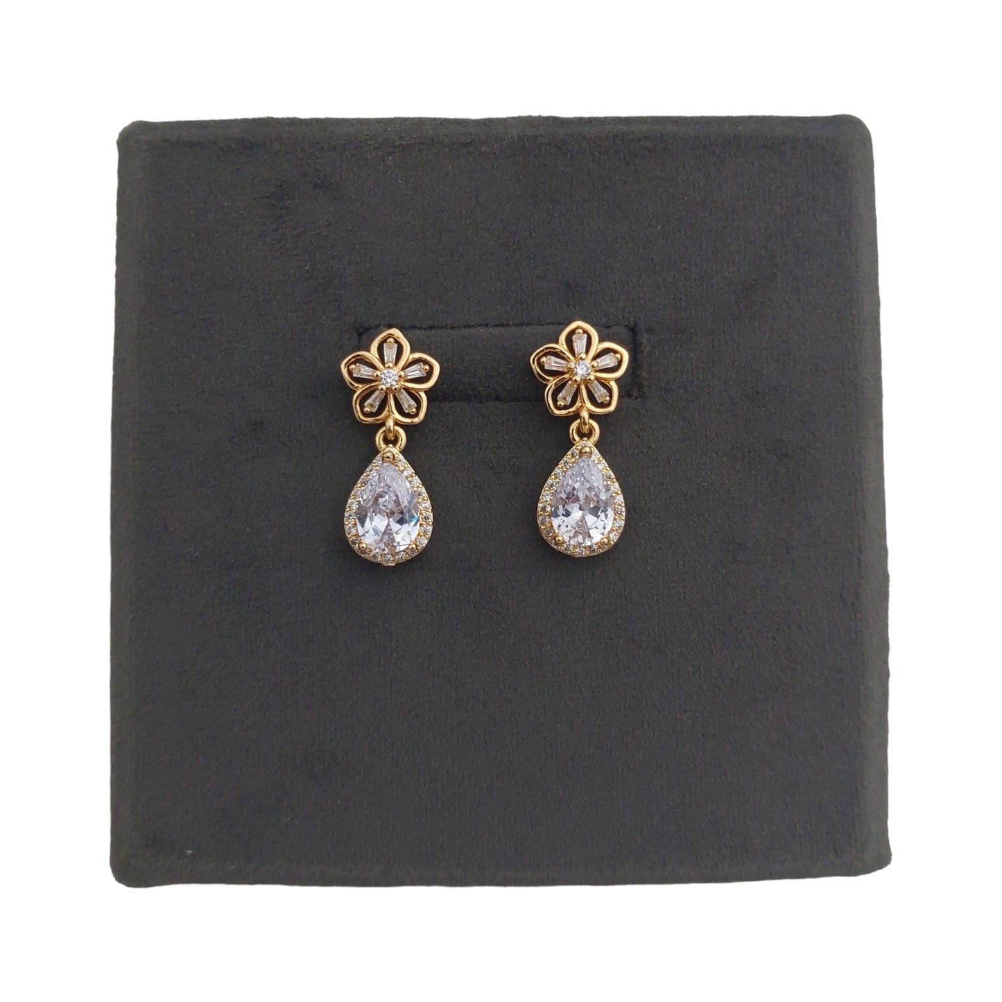 Diamond Drop Shape Earrings