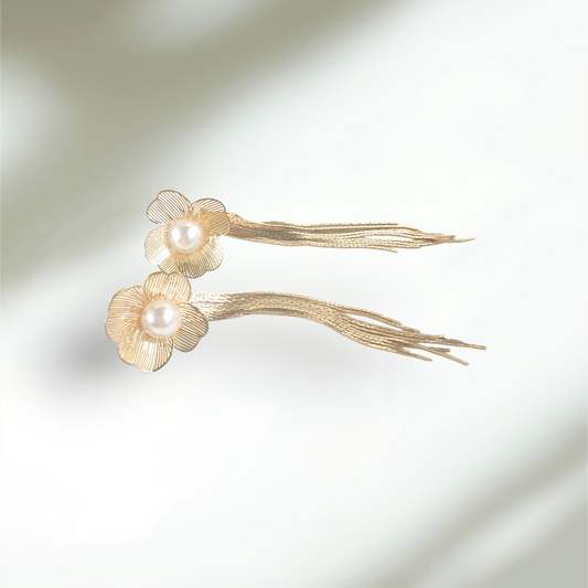 Pearl Flower Earrrings