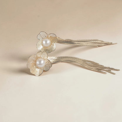 Pearl Flower Earrrings