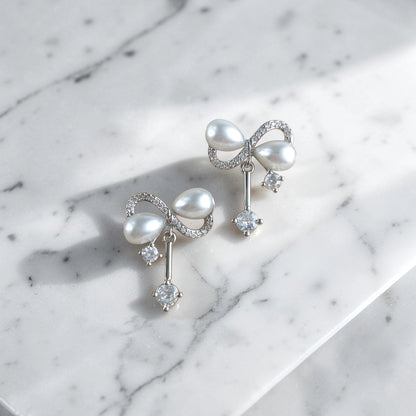 Bow Pearl Earrings