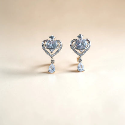 Crown Heart Earrings