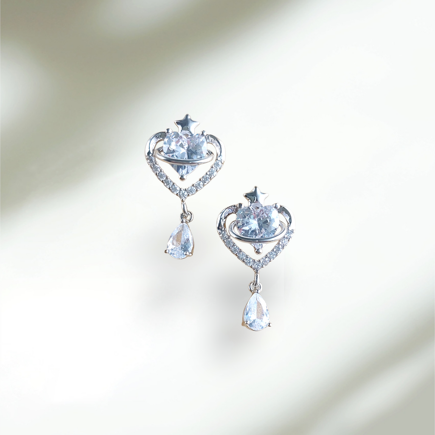 Crown Heart Earrings