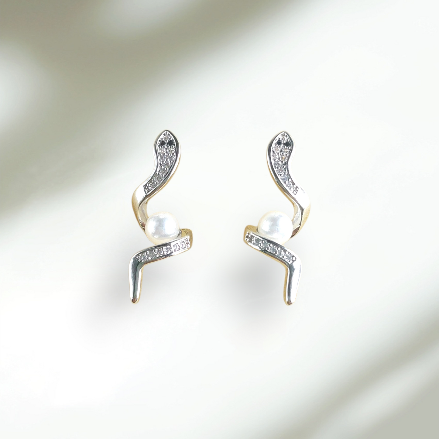 Snake Pearl Earrings