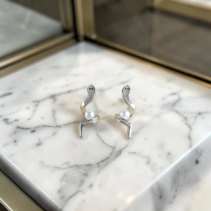 Snake Pearl Earrings