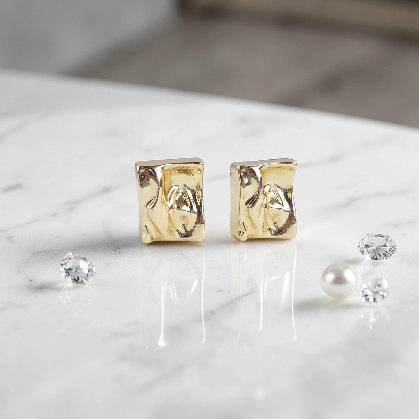 Melted brick Earrings