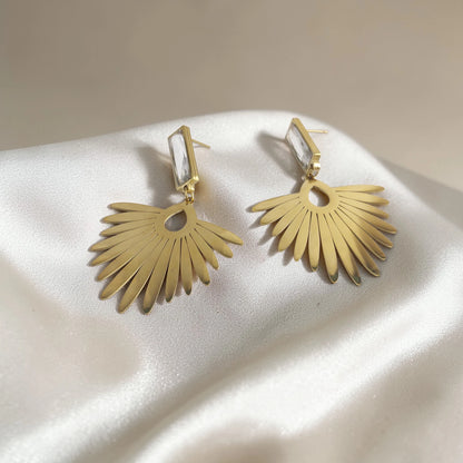 Gold Leafy Earrings