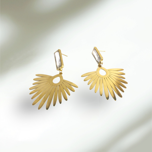 Gold Leafy Earrings