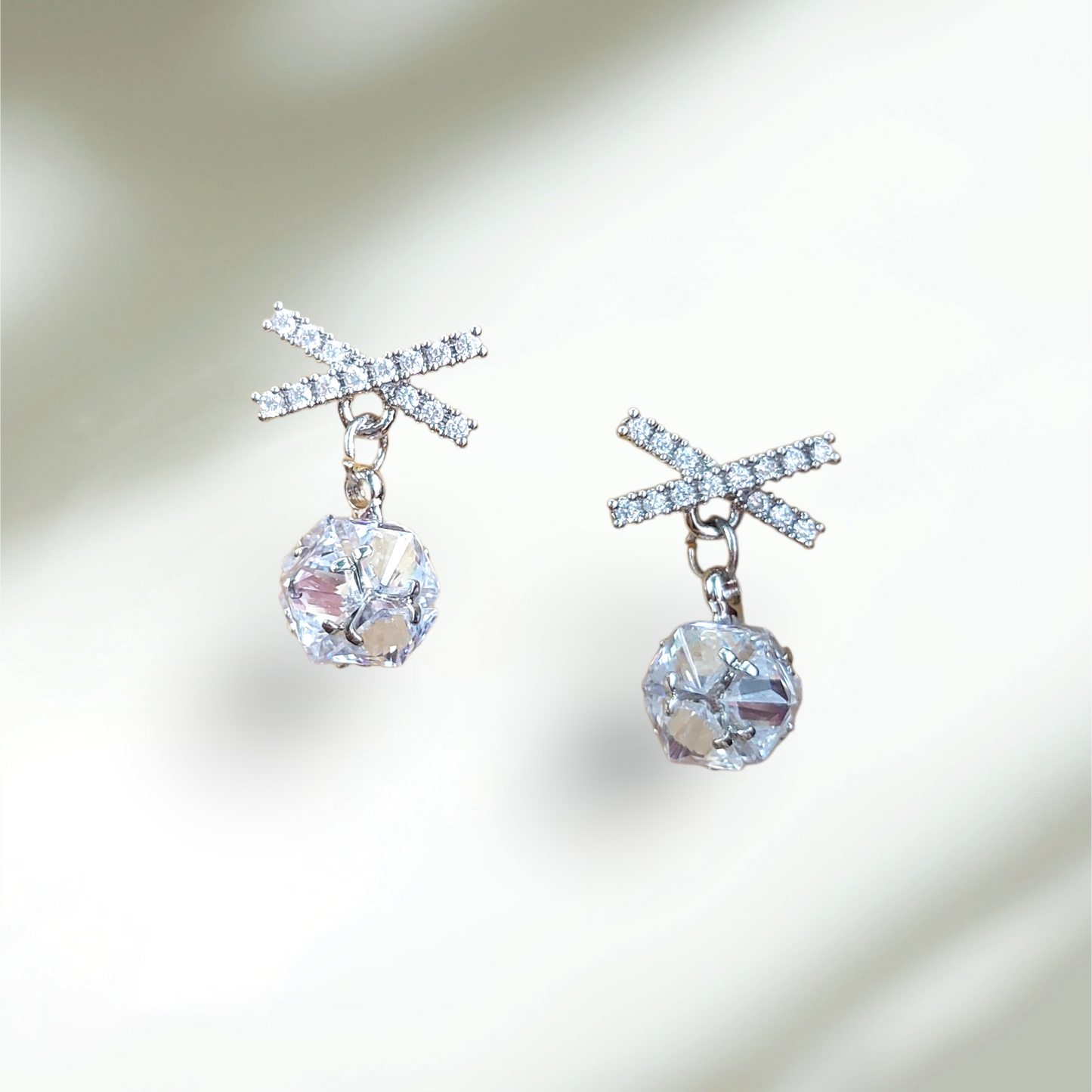 Diamond Ball Earrings