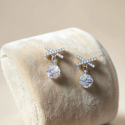 Diamond Ball Earrings