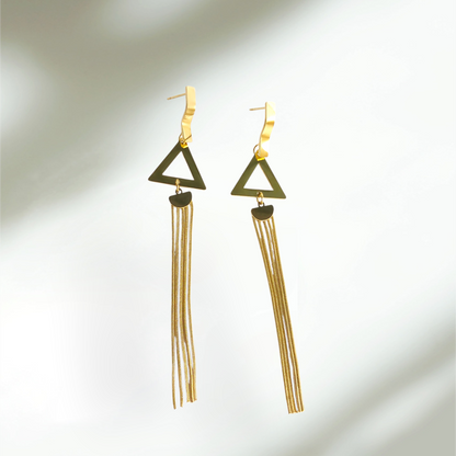 Triangle Chain Earrings