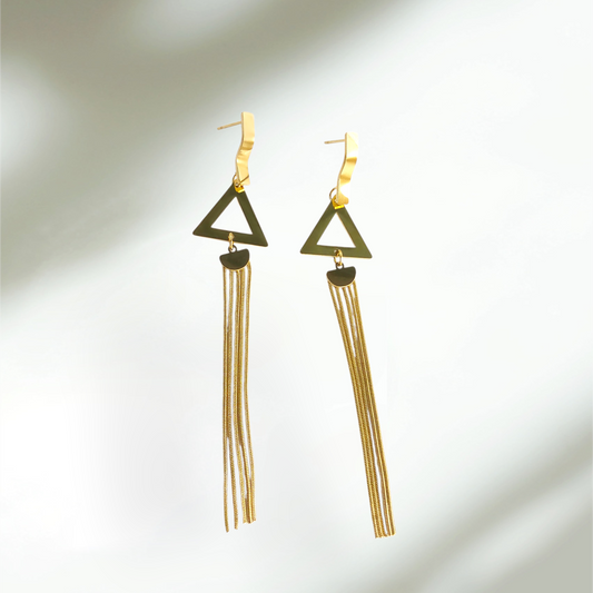 Triangle Chain Earrings