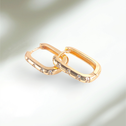Curve Rec Hoop Earrings
