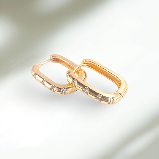 Curve Rec Hoop Earrings