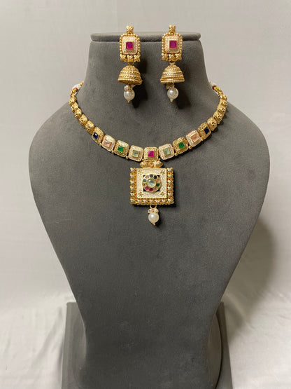 Elegant Mina Polki Set: A Stunning Addition to Your Jewelry Collection