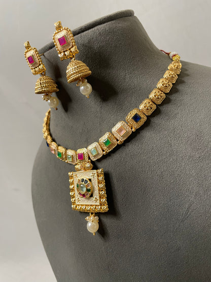 Elegant Mina Polki Set: A Stunning Addition to Your Jewelry Collection