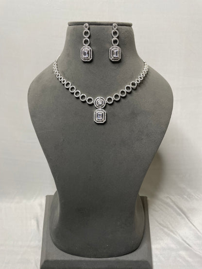 Stunning Crystal Clear American Diamond Necklace