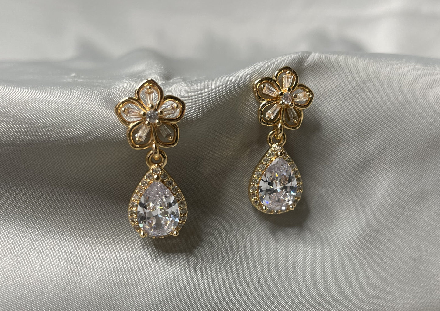 Diamond Drop Shape Earrings