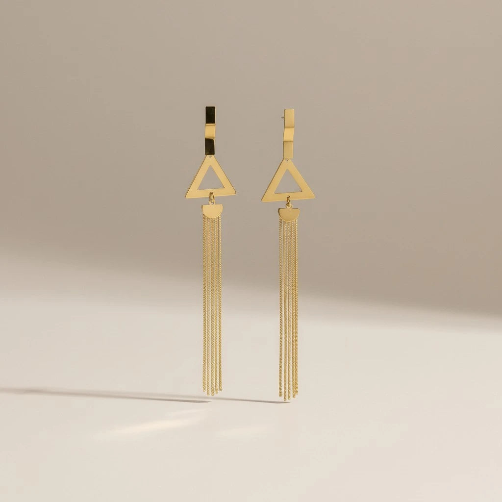 Triangle Chain Earrings