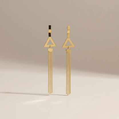 Triangle Chain Earrings