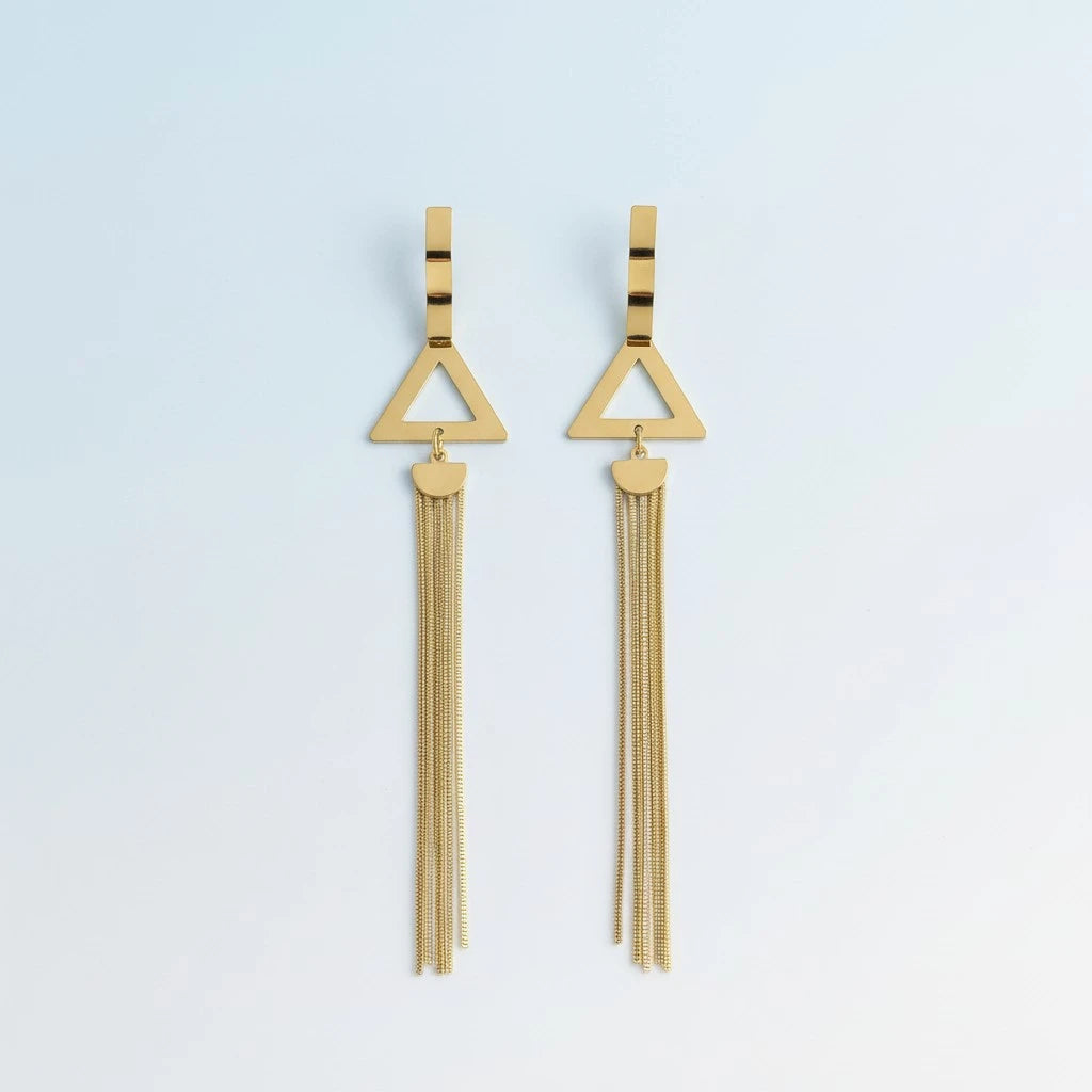 Triangle Chain Earrings