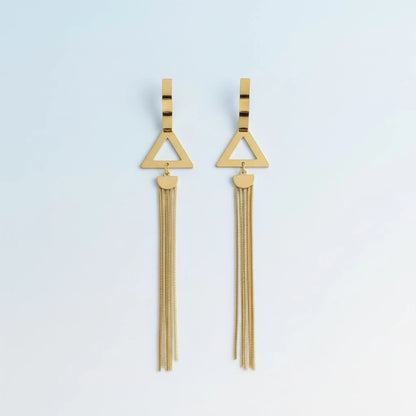 Triangle Chain Earrings