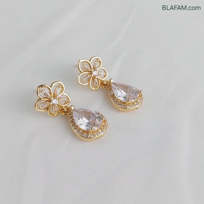 Diamond Drop Shape Earrings