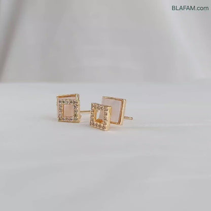 Double Square Earrings