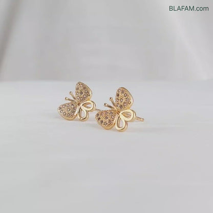 Gold Butterfly Earrings