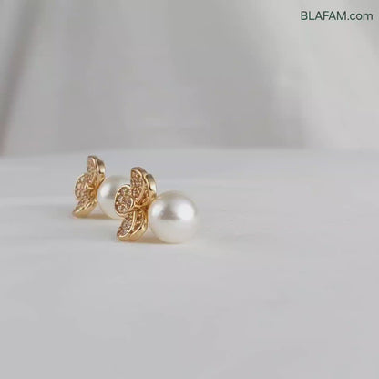 Butterfly Pearl Earrings